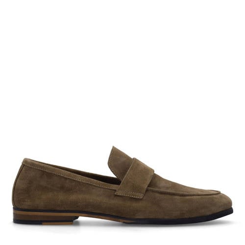 Manfield suède loafers taupe afbeelding