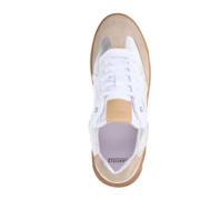 thumbnail: Manfield leren sneakers zilver/beige