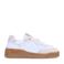 Manfield leren sneakers wit/beige