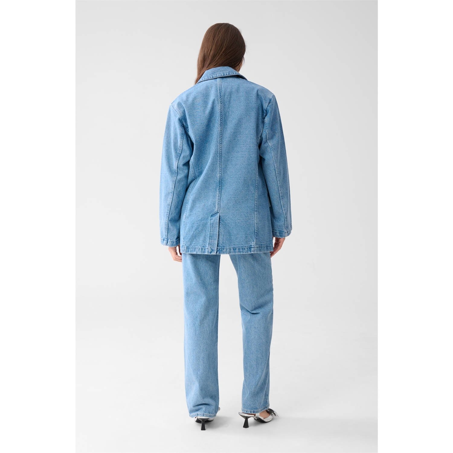 Shoeby regular blazer medium blue denim