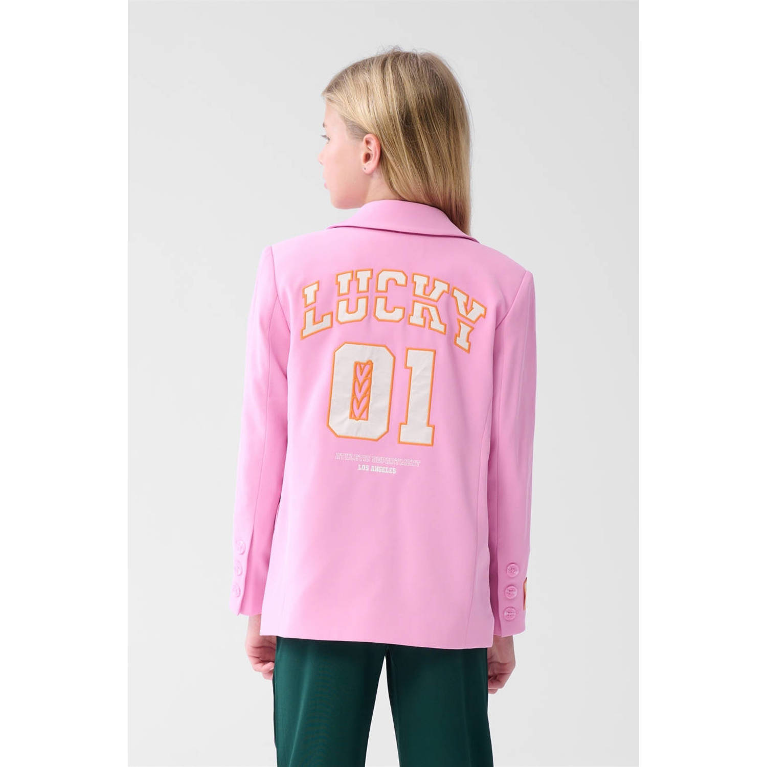 Shoeby regular fit blazer roze