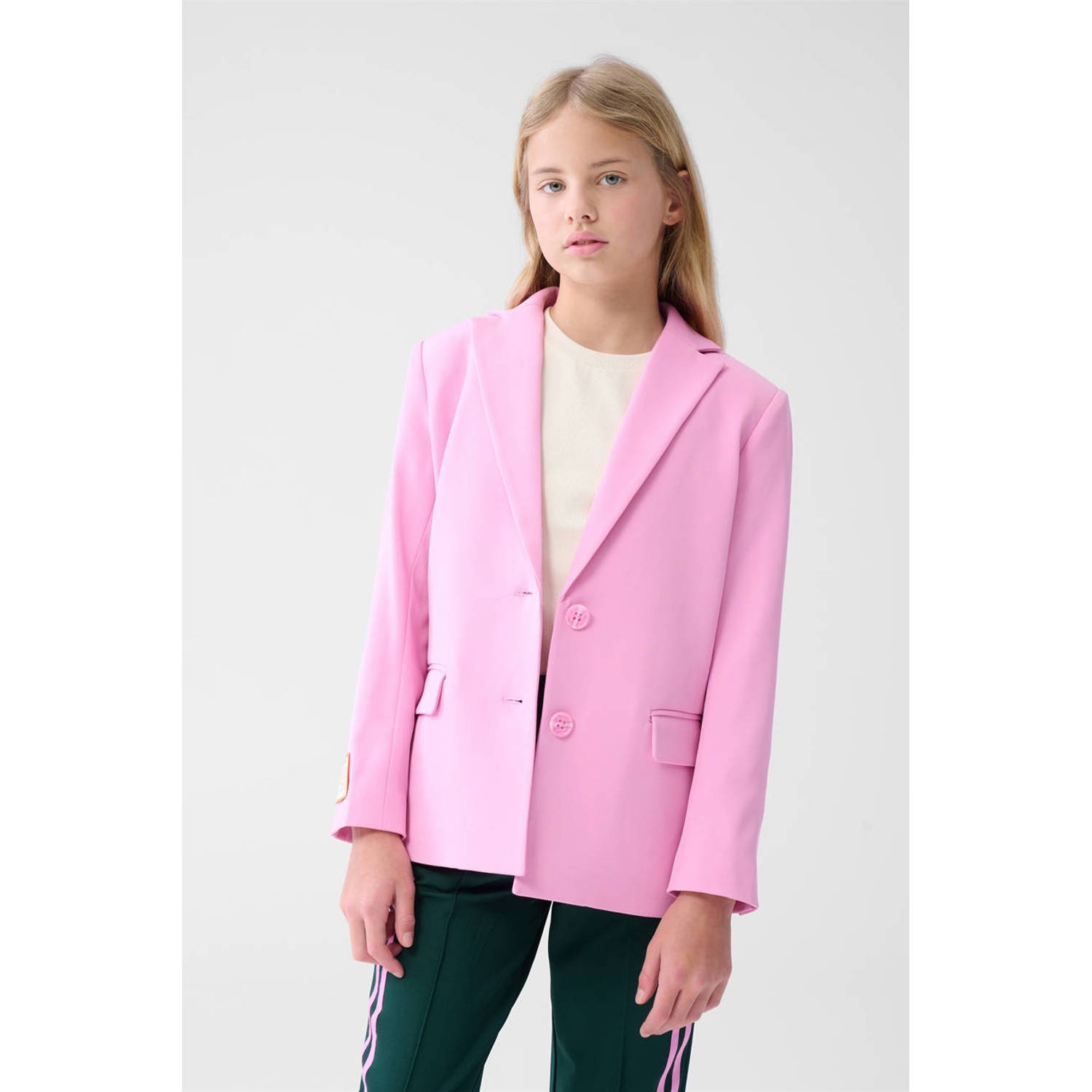 Shoeby regular fit blazer roze