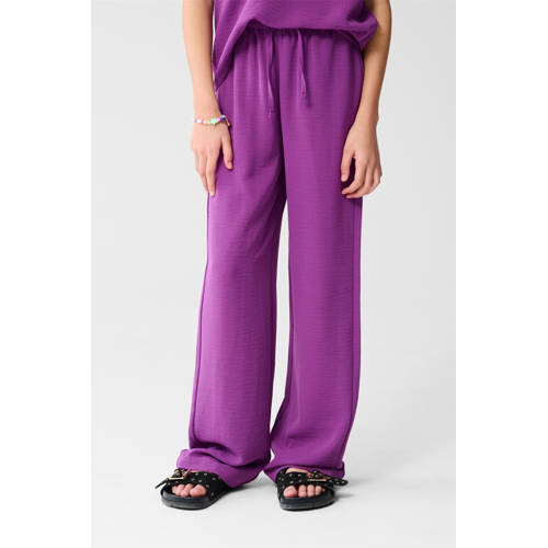 Shoeby wide leg casual broek paars afbeelding