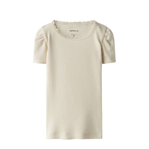 NAME IT MINI T-shirt rib gebreid lichtzand afbeelding