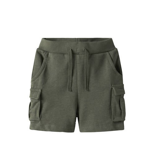 NAME IT MINI sweatshort olijfgroen afbeelding