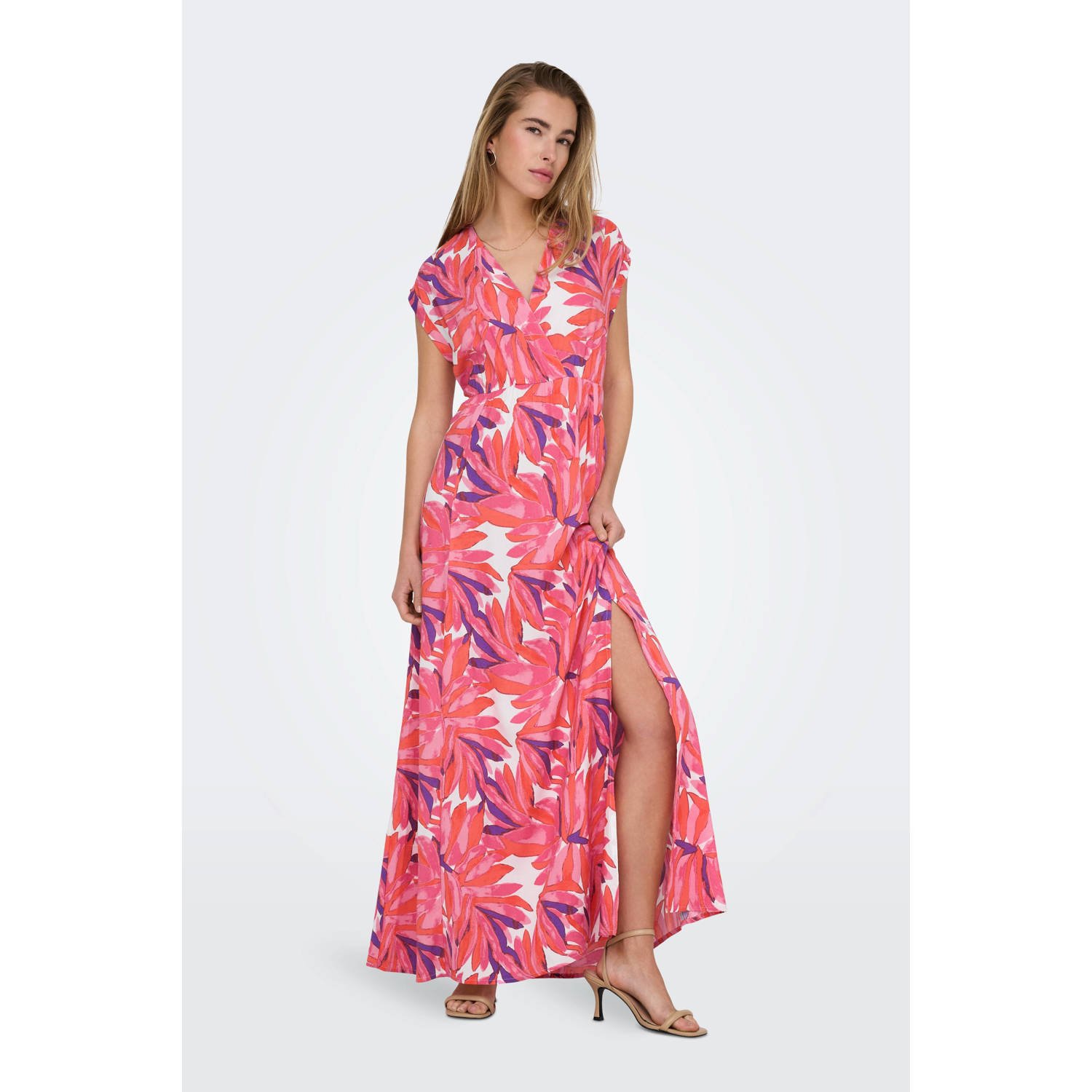 ONLY maxi jurk roze