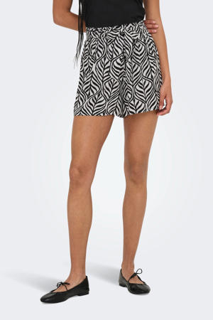regular waist casual short zwart