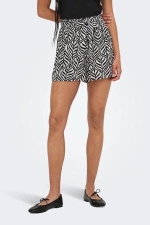 regular waist casual short zwart