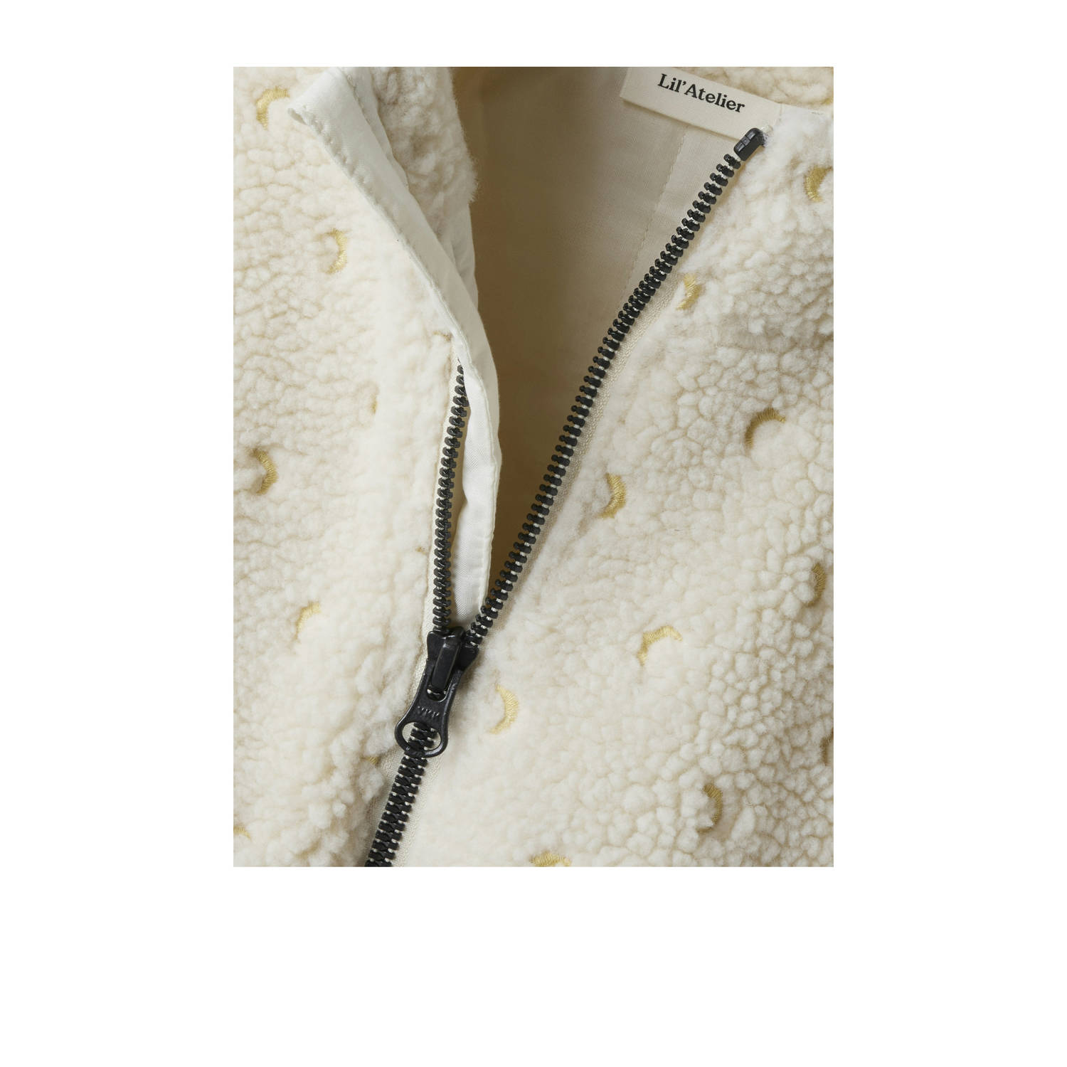 LIL' ATELIER MINI teddy jas ecru