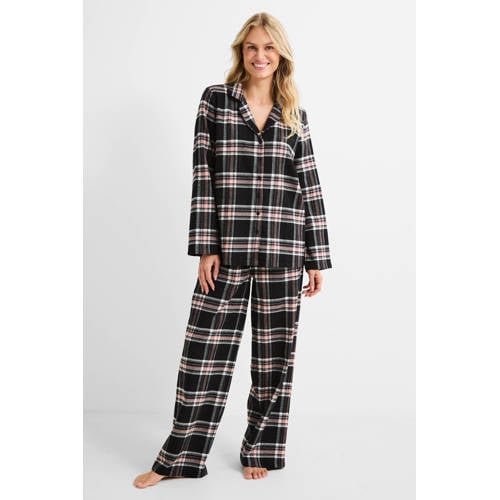 Dreamcovers pyjama zwart/roze/ecru afbeelding
