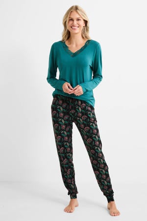 pyjama groen/zwart