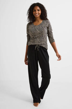 pyjama beige/zwart