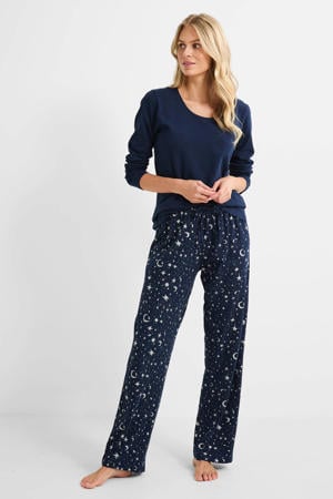 pyjama donkerblauw/zilver