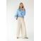Est'seven X Ellemieke wide leg regular waist pantalon beige
