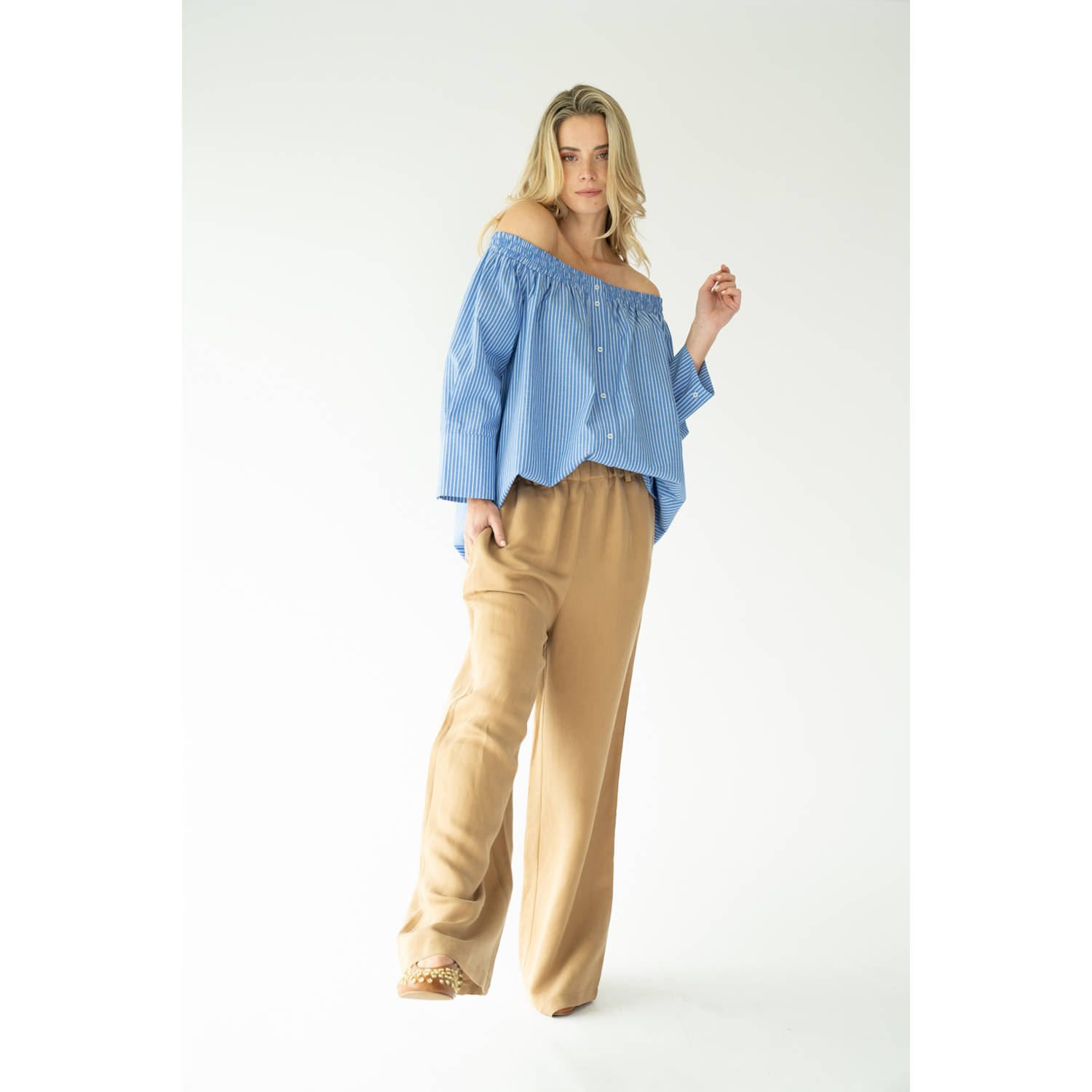 Est'seven X Ellemieke top blauw