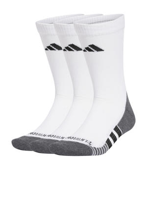   sportsokken - set van 3 wit/zwart
