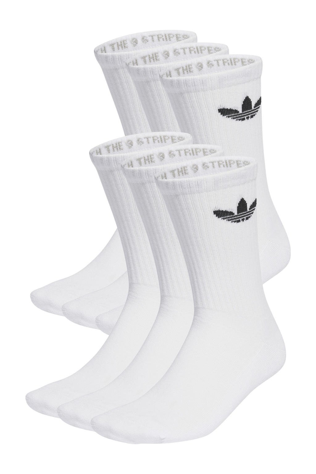 adidas Originals Trefoil Cushion sokken - set van 6 wit