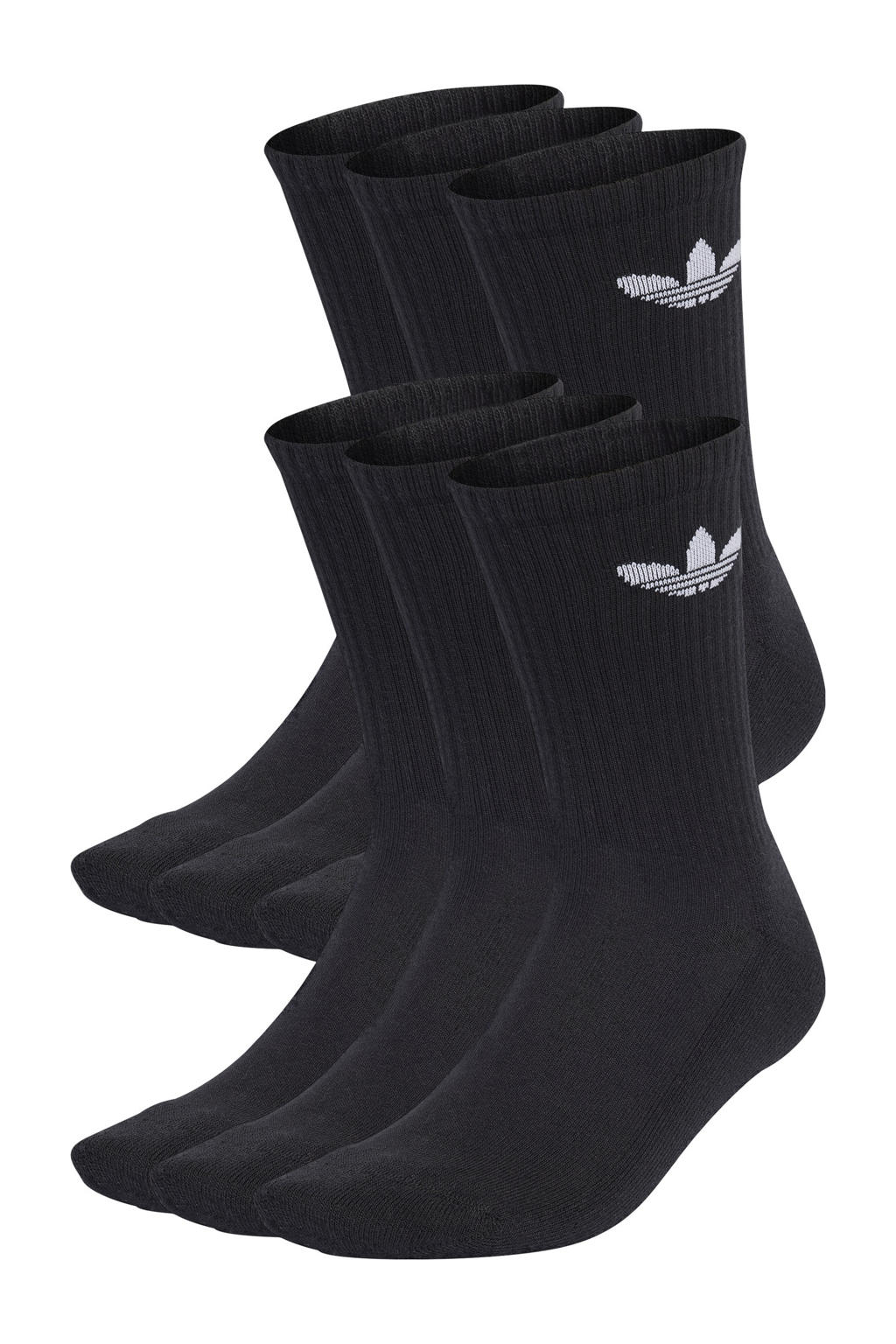 adidas Originals Trefoil Cushion sokken - set van 6 zwart