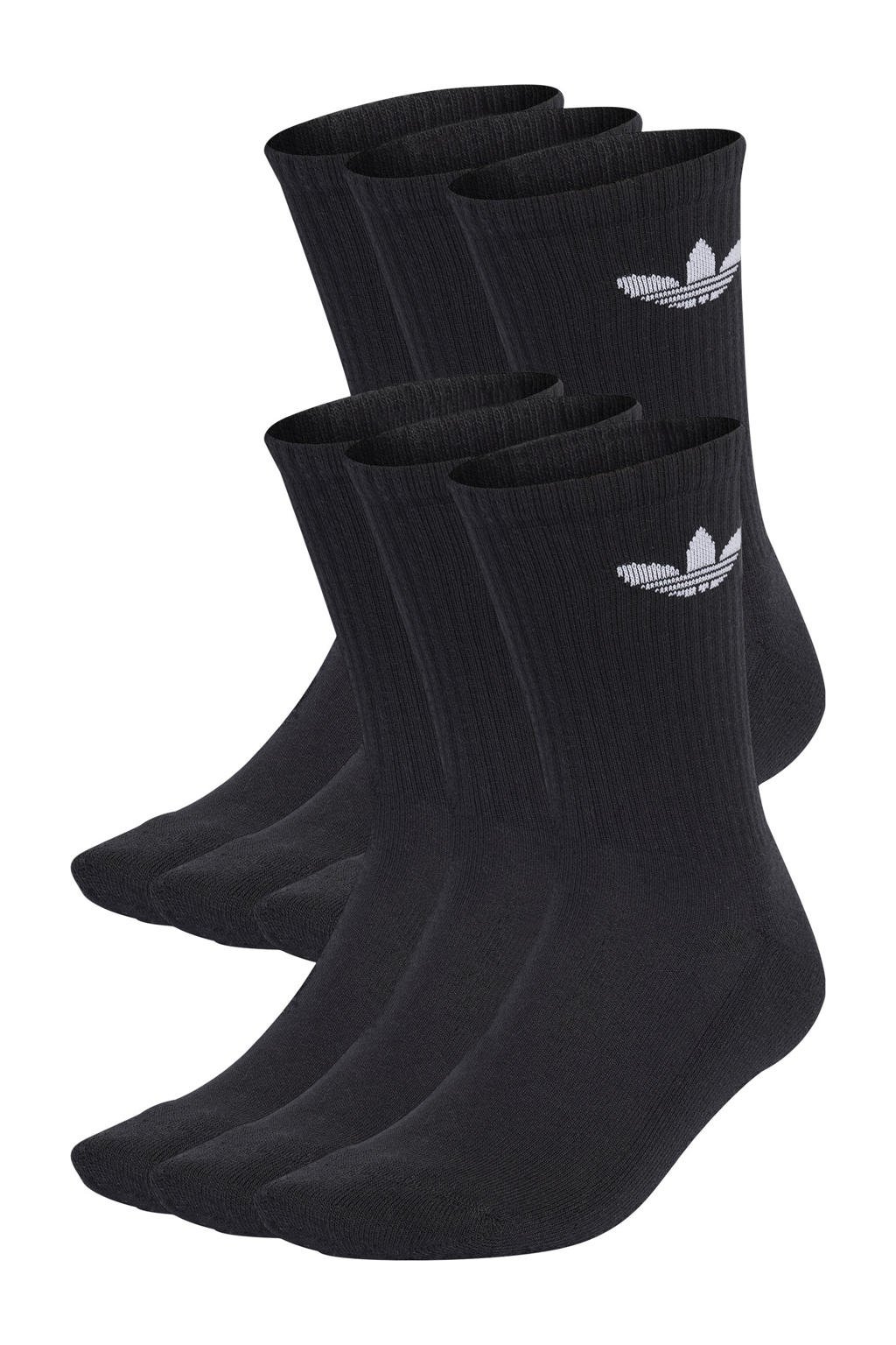 adidas Originals Trefoil Cushion sokken - set van 6 zwart