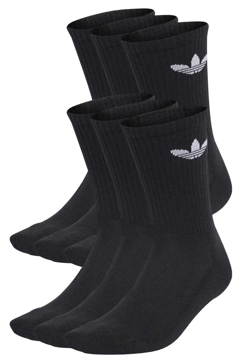 adidas Originals Trefoil Cushion sokken - zwart (set van 6)