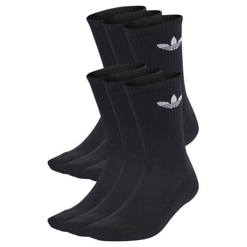 adidas Originals Trefoil Cushion sokken - set van 6 zwart afbeelding