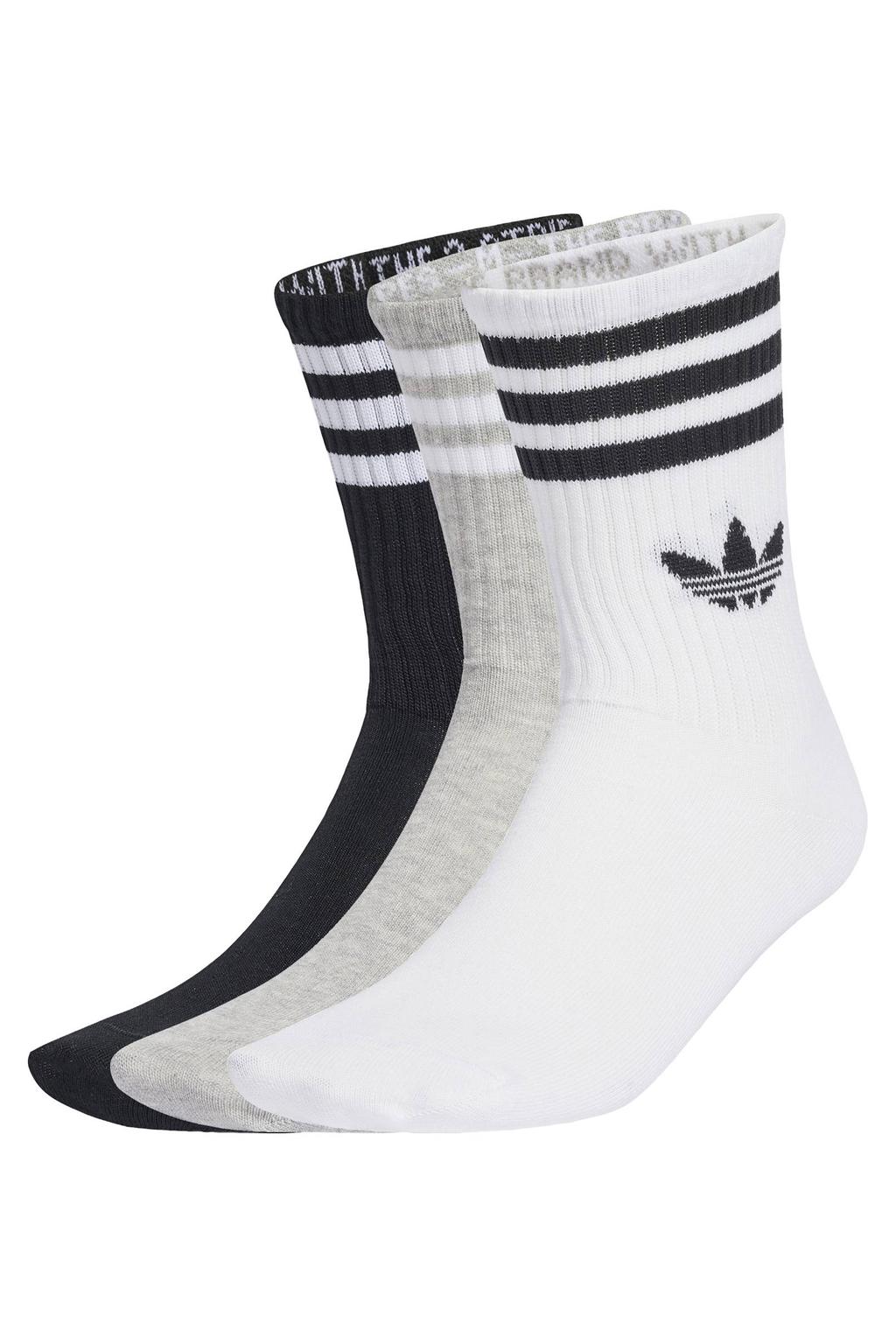 adidas Originals sokken - wit/grijs/zwart (set van 3)