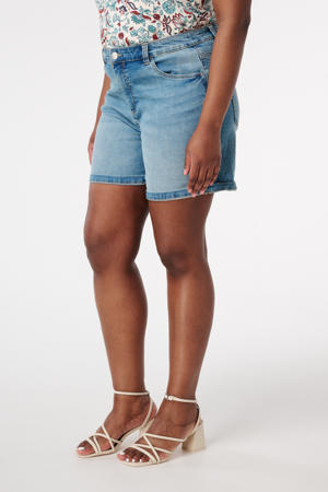 straight regular waist denim short medium blue denim