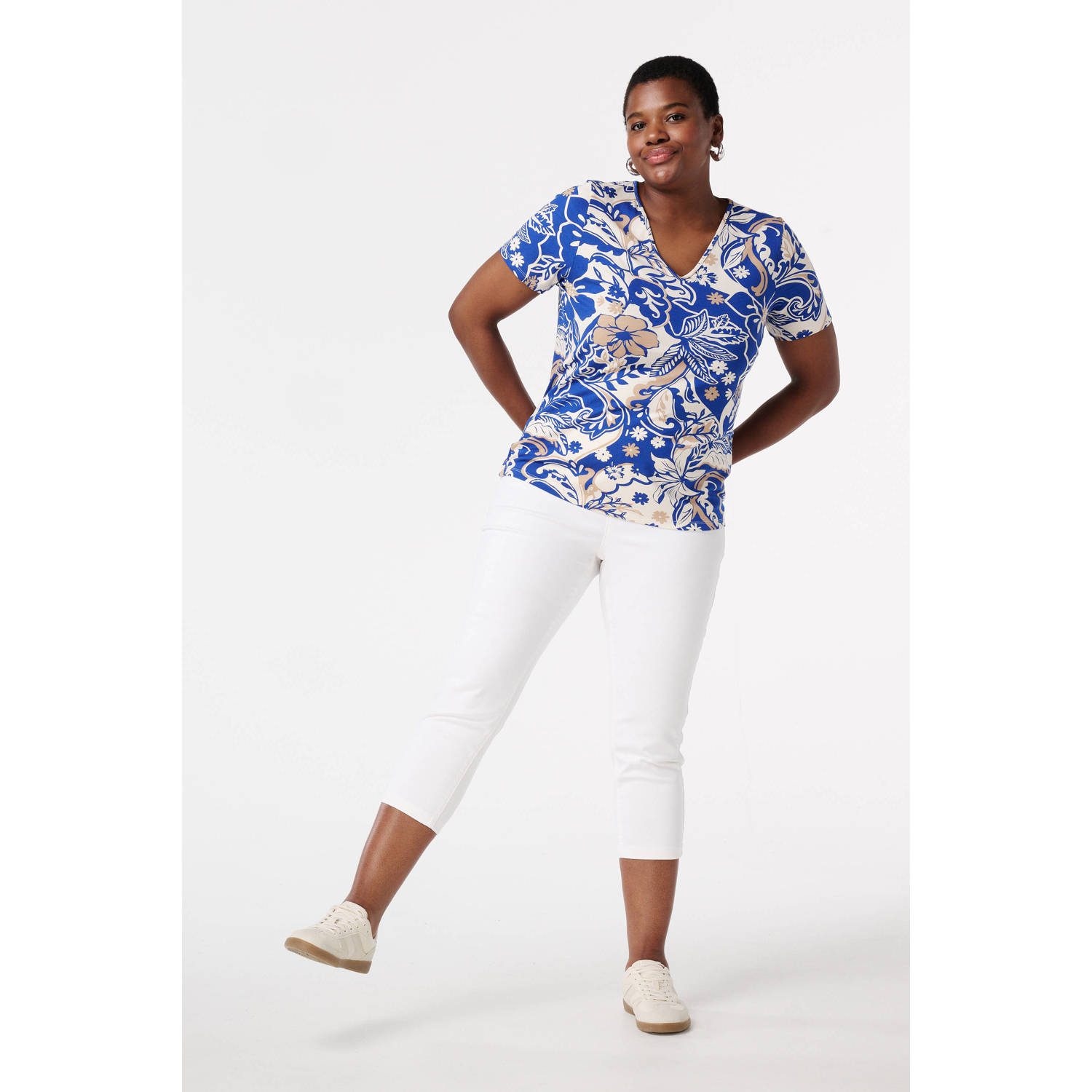 MS Mode skinny regular waist broek wit