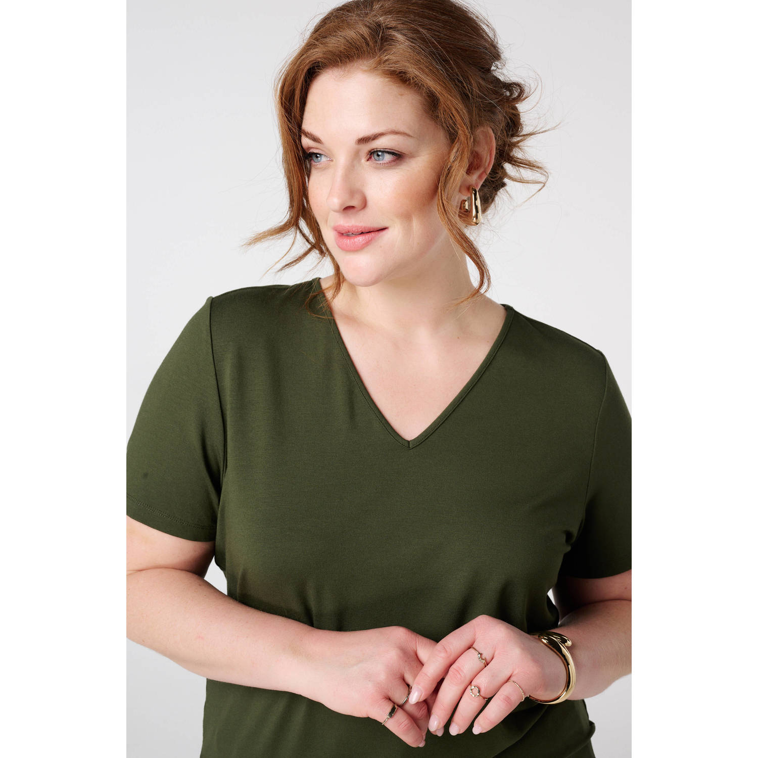 MS Mode T-shirt kaki