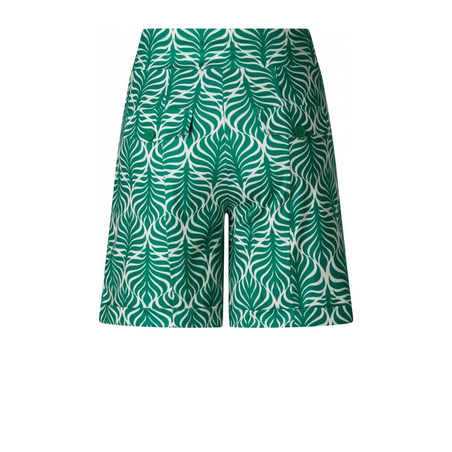 Ivy Beau rechtvallend regular waist casual short groen