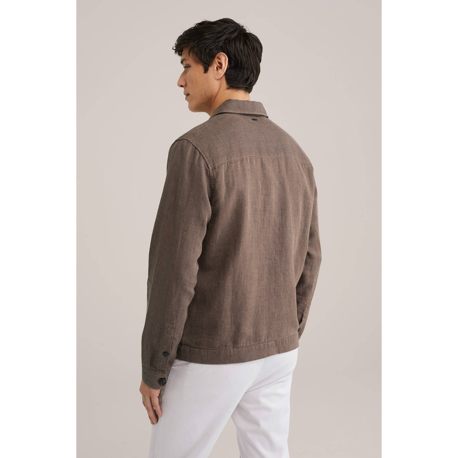 Van Gils linnen regular overshirt bruin