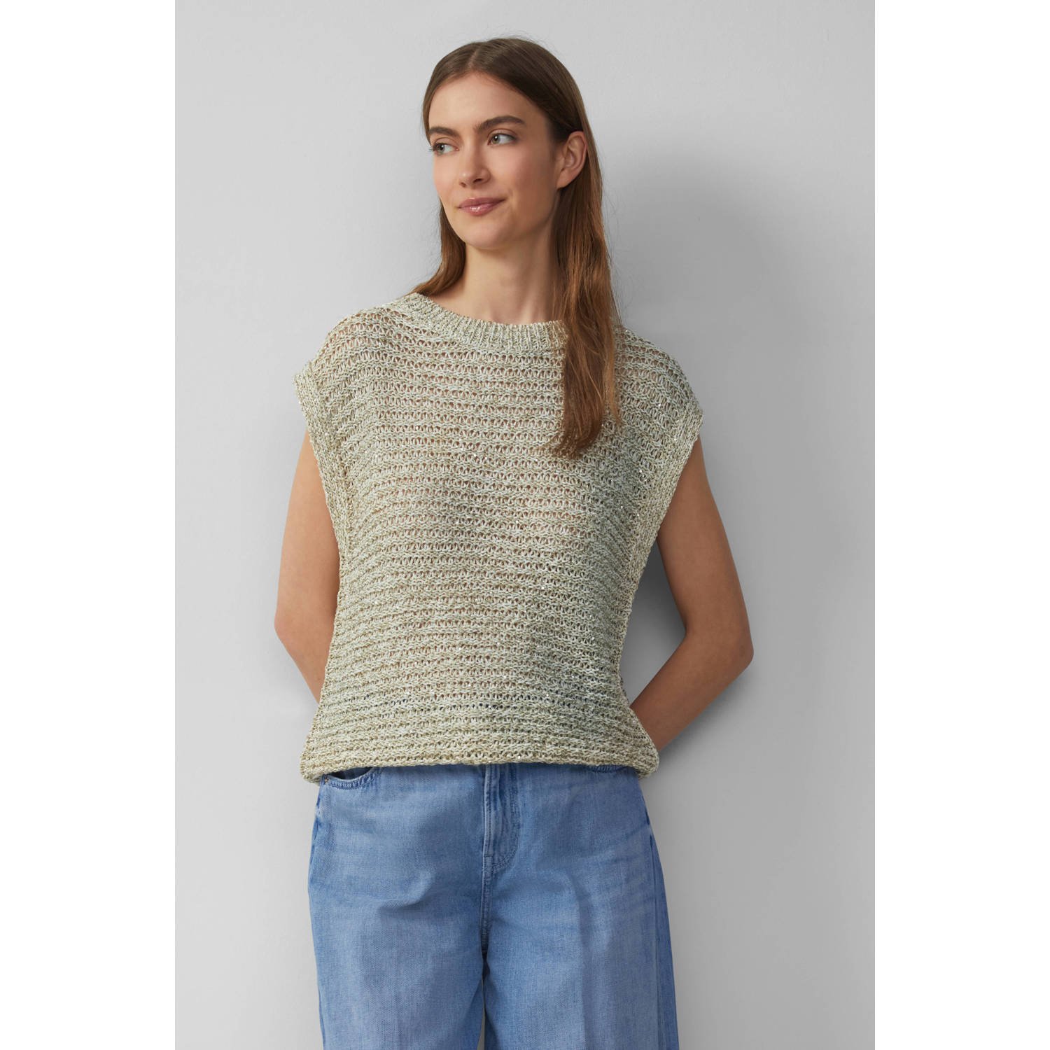 S.Oliver RED LABEL Relaxed fit spencer van ajourtricot