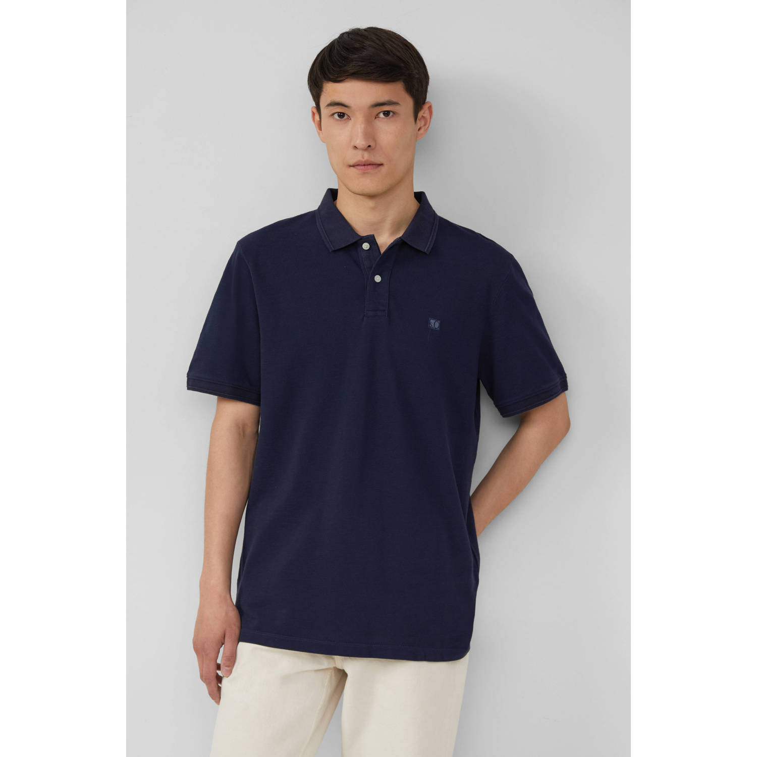 S.Oliver regular polo donkerblauw