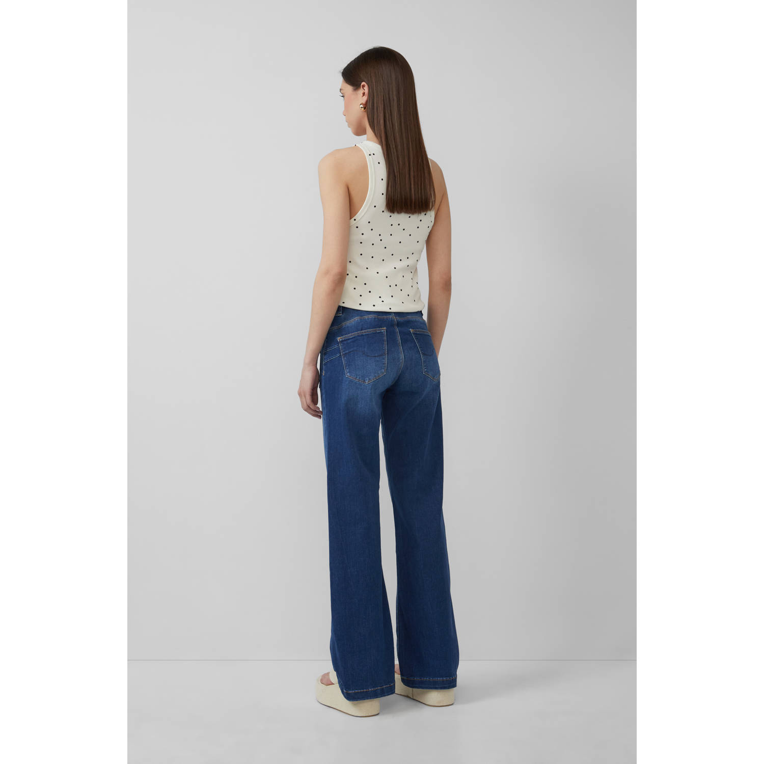 Q S by s.Oliver high waist dark blue denim