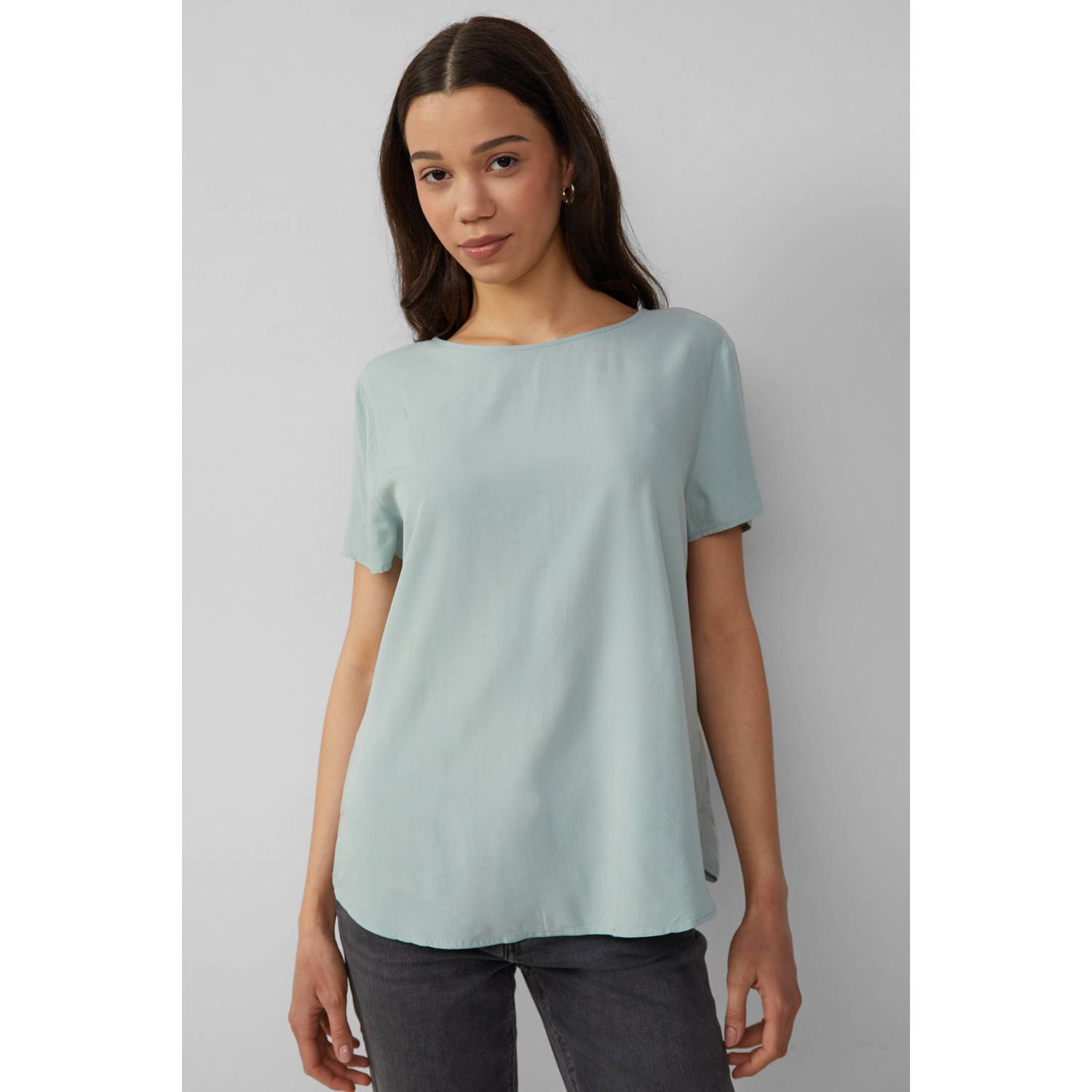 Q S designed by Blouse met korte mouwen