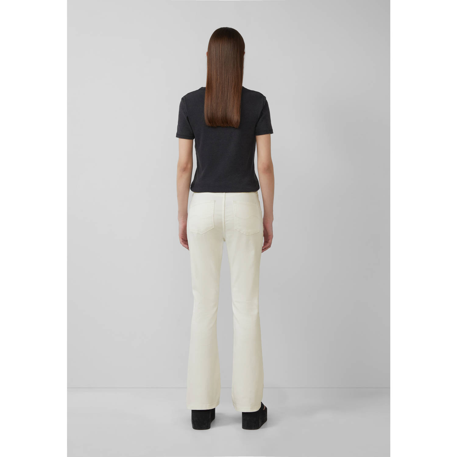 Q S by s.Oliver high waist slim fit jeans wit