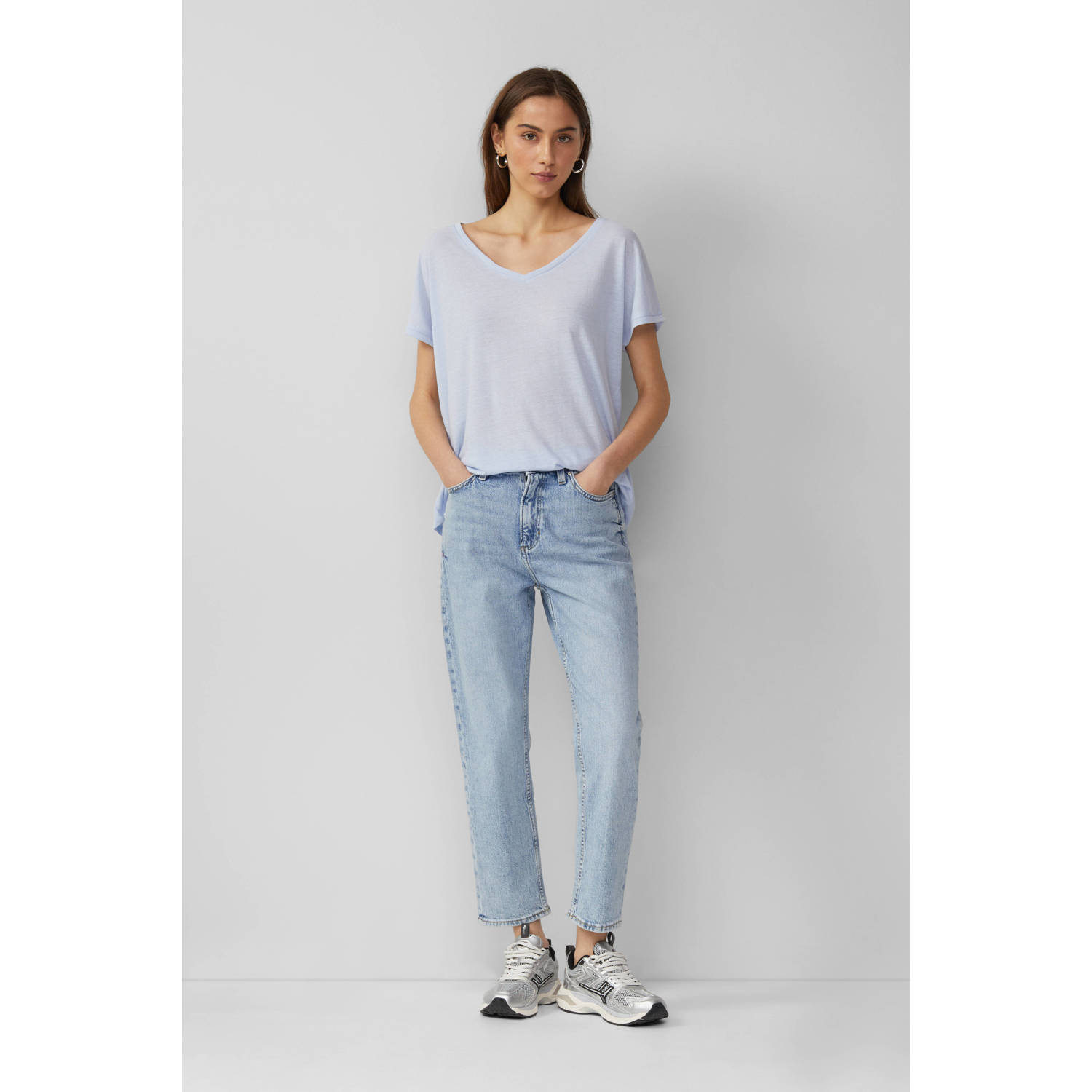 Q S by s.Oliver T-shirt lichtblauw