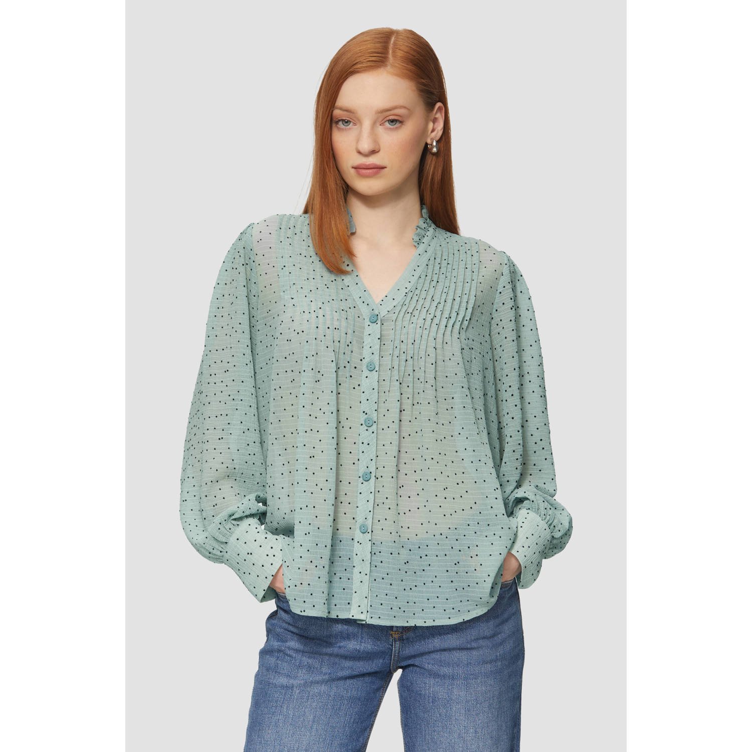 Q S by s.Oliver blouse grijsgroen