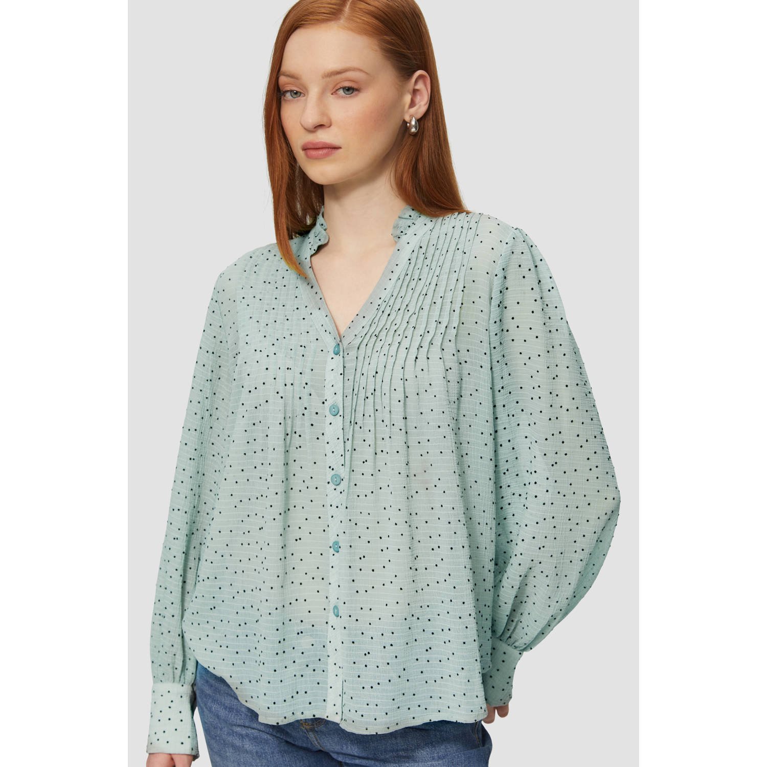 Q S by s.Oliver blouse grijsgroen