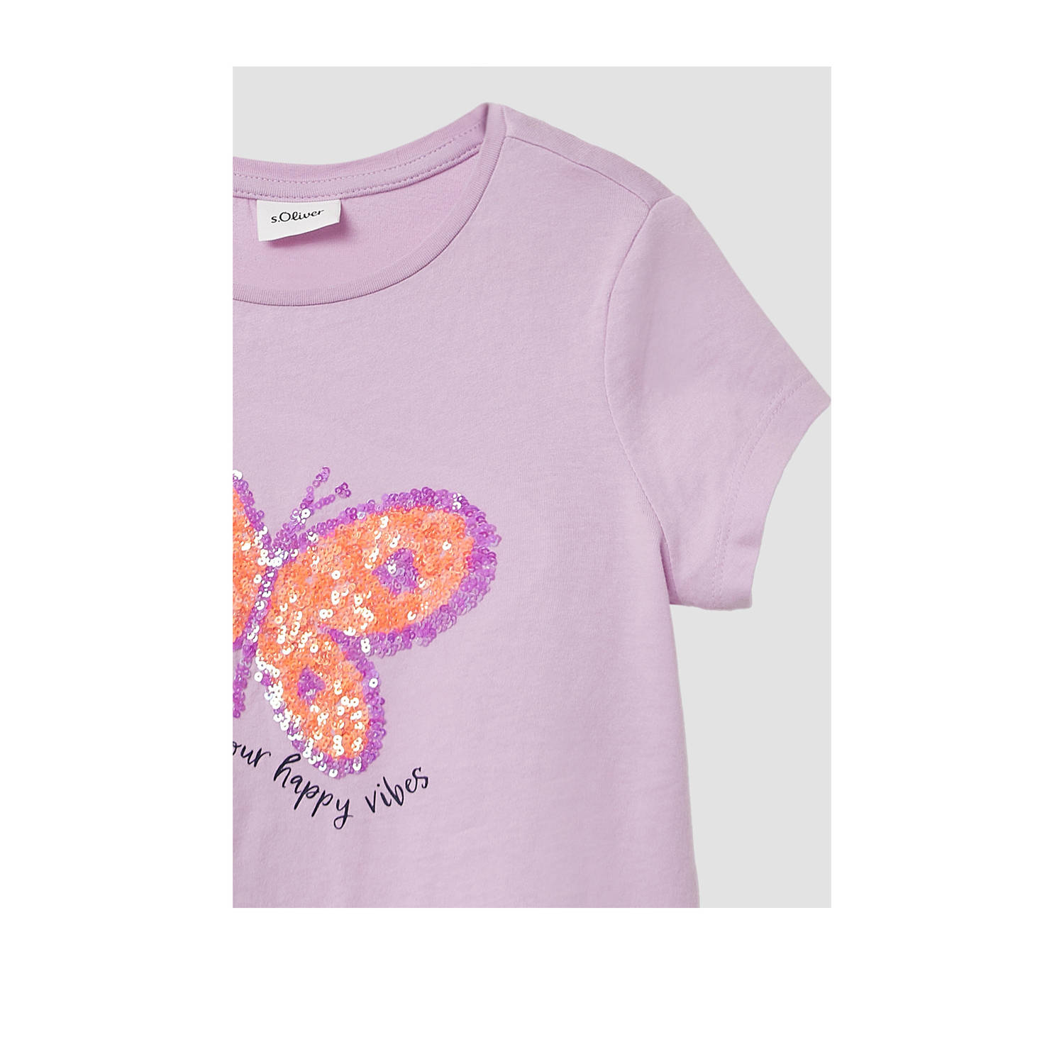 s.Oliver T-shirt lila met pailletten