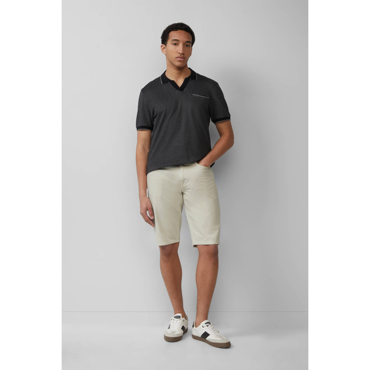 s.Oliver regular polo grijs