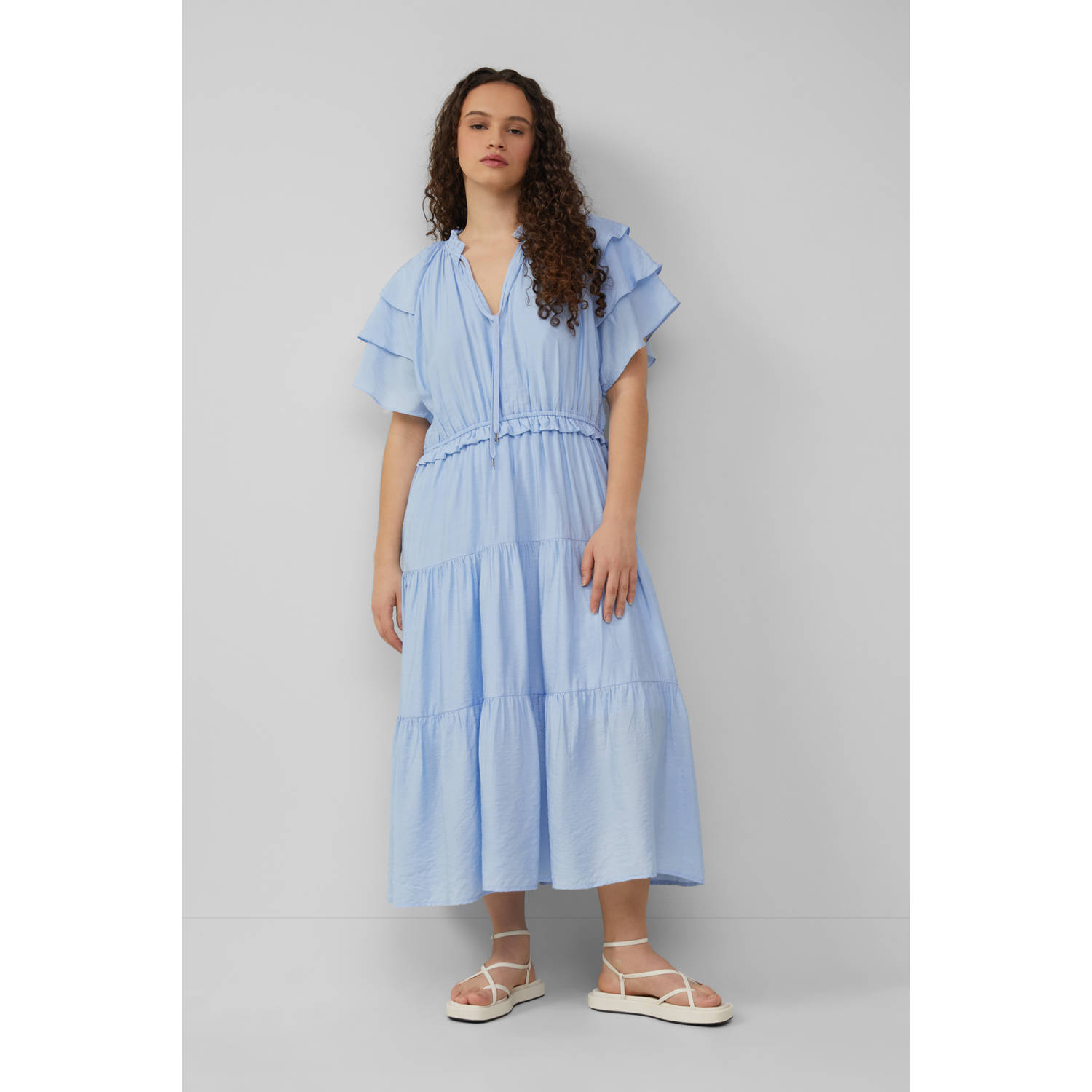Q S by s.Oliver midi jurk lichtblauw