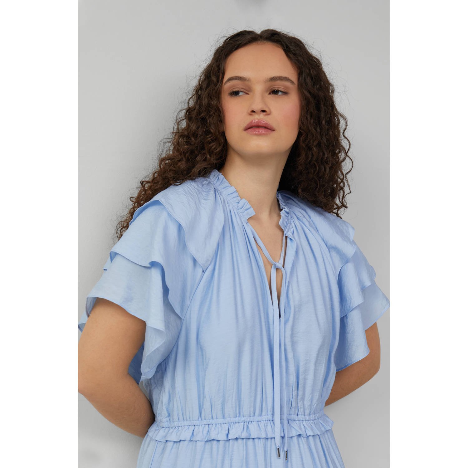 Q S by s.Oliver midi jurk lichtblauw