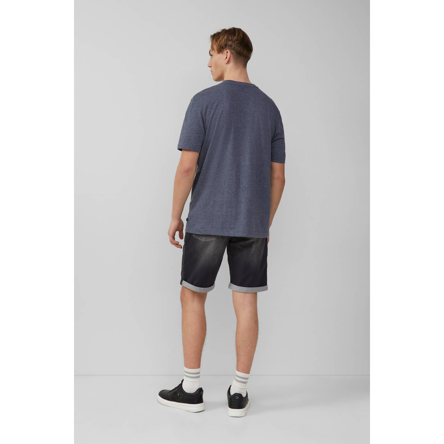 Q S by s.Oliver T-shirt donkerblauw