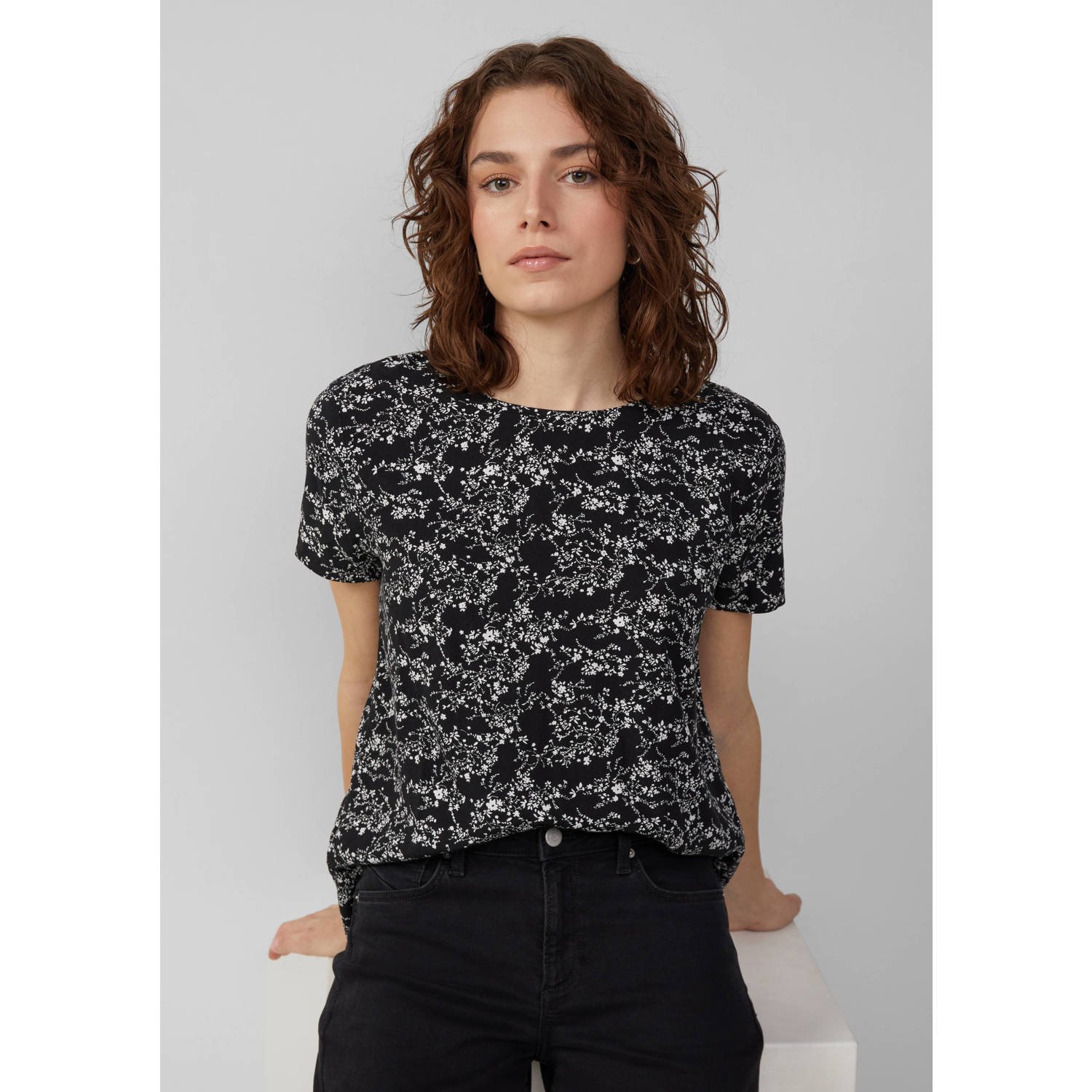 Q S designed by Blouse met korte mouwen