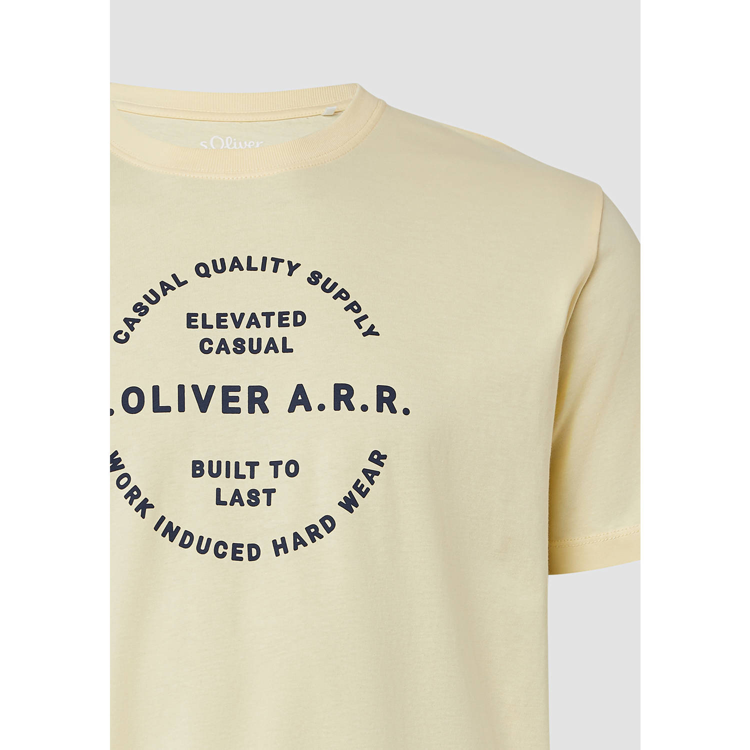 s.Oliver Big Size T-shirt lichtgeel