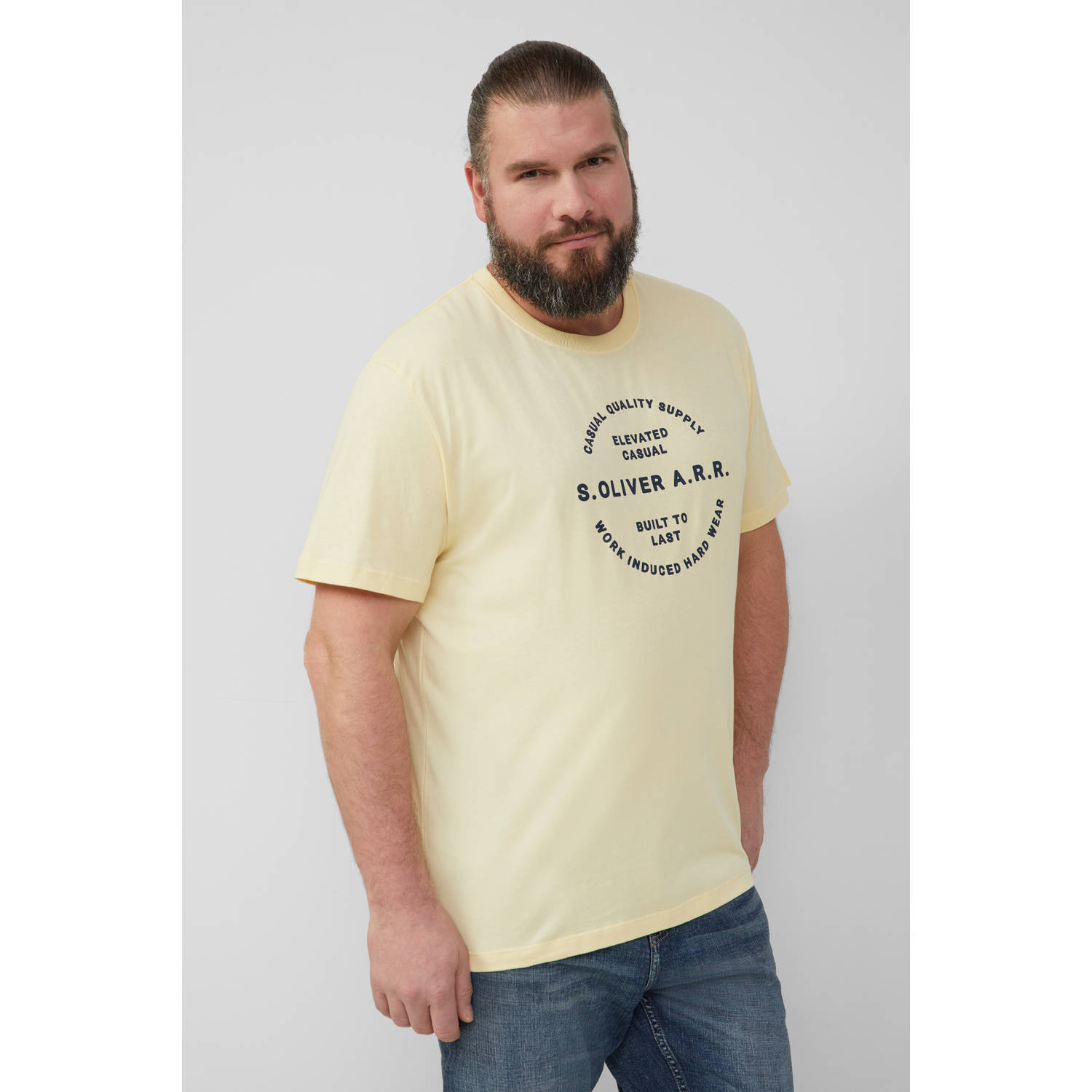 S.Oliver Big Size T-shirt lichtgeel