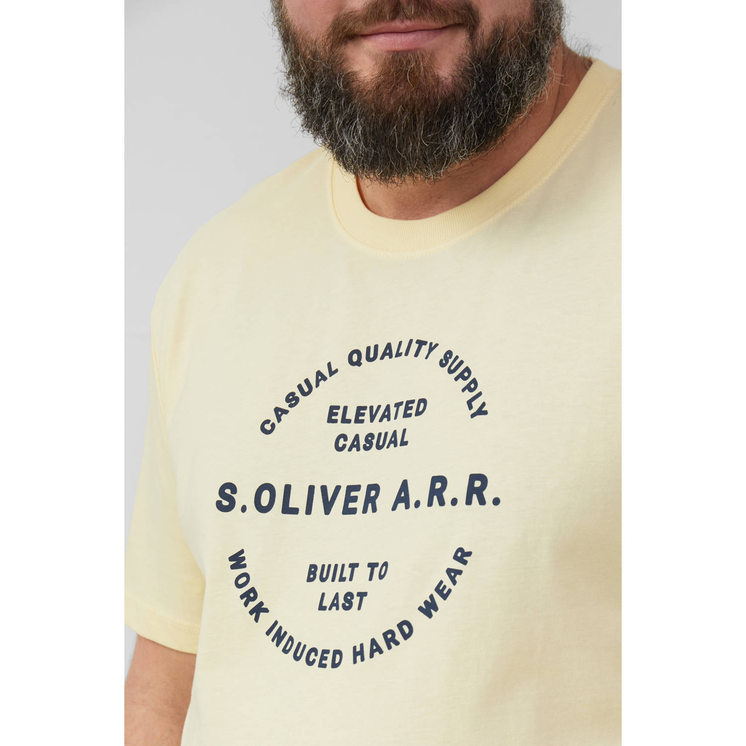 s.Oliver Big Size T-shirt lichtgeel
