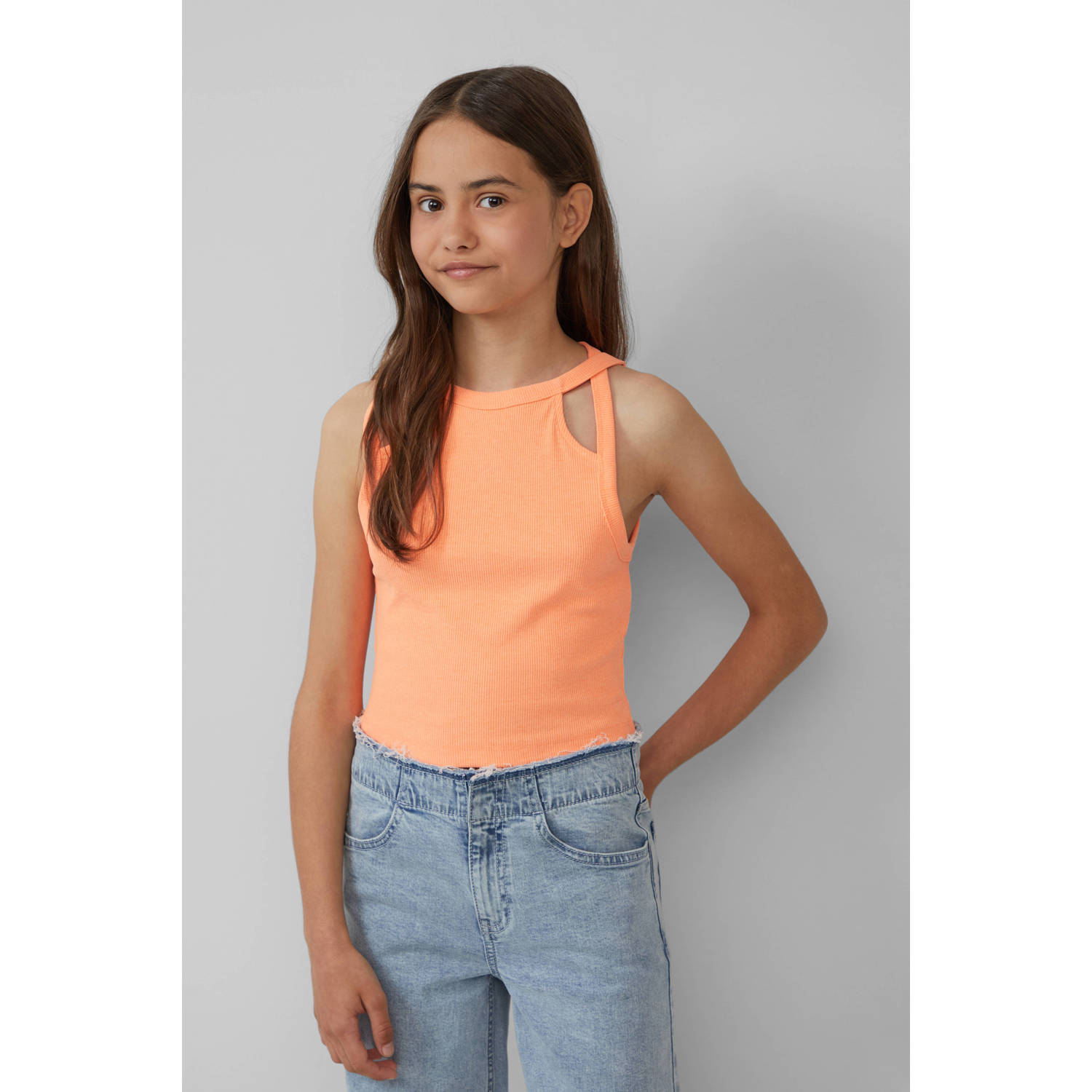 S.Oliver RED LABEL Slim fit tanktop met cut-outs