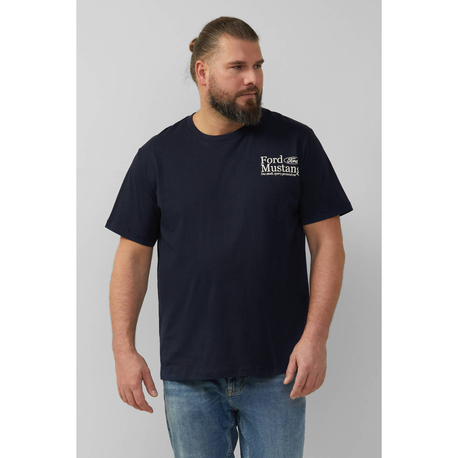 S.Oliver Big Size T-shirt donkerblauw